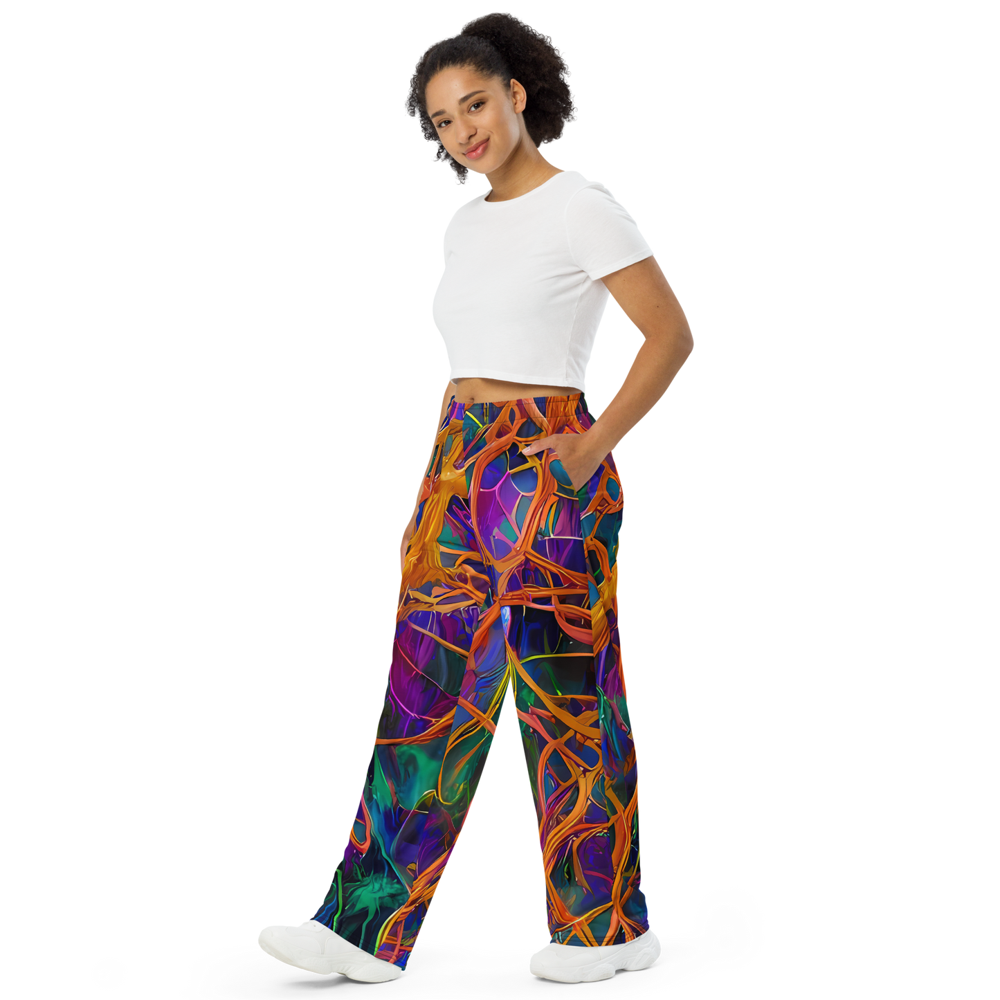 Wide-Leg Pants - Spectral Weave