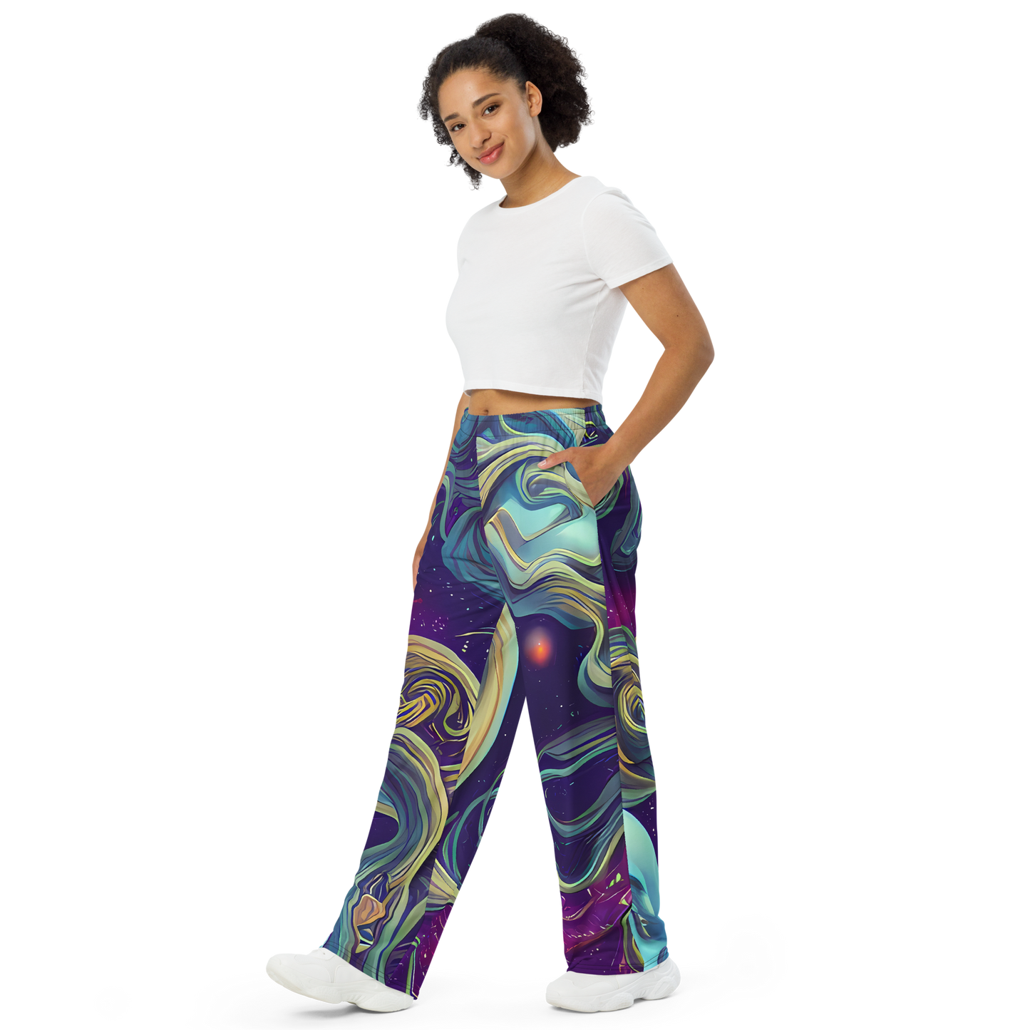 Wide-Leg Pants - Stellar Waves