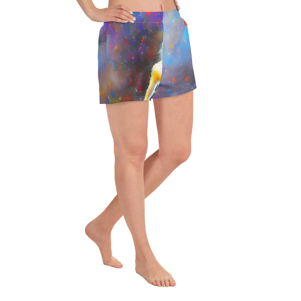 Women’s Athletic Shorts - Impressionist Drift