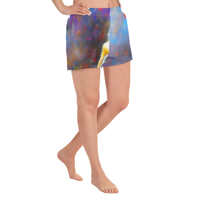 Women’s Athletic Shorts - Impressionist Drift