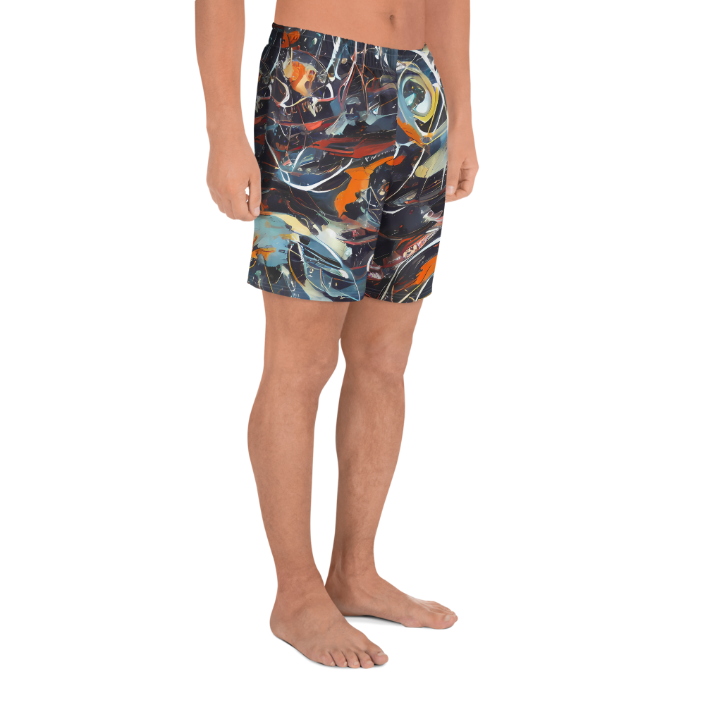 Men's Athletic Shorts - Neo-Splash Labyrinth