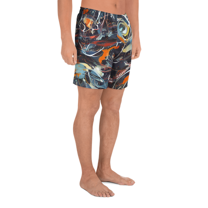 Men's Athletic Shorts - Neo-Splash Labyrinth