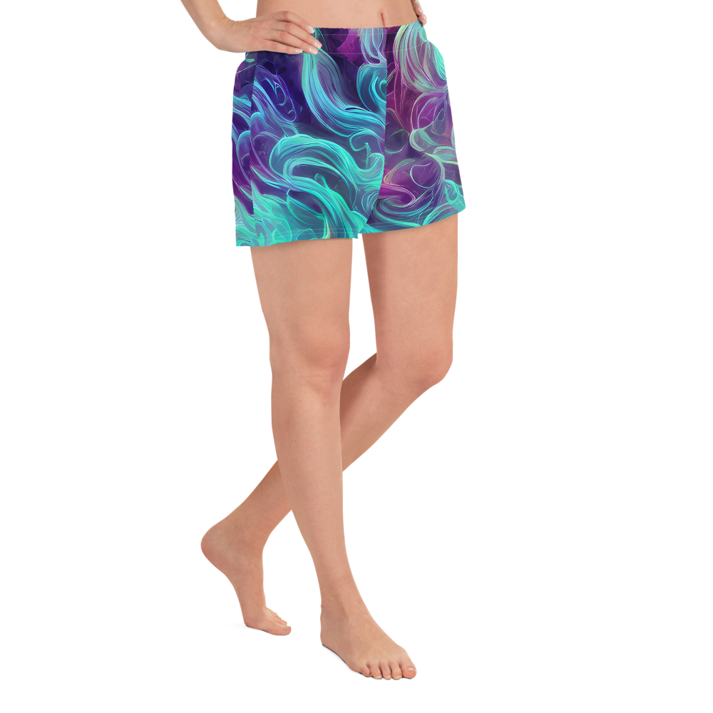 Women’s Athletic Shorts - Galactic Bloom