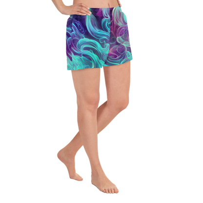 Women’s Athletic Shorts - Galactic Bloom