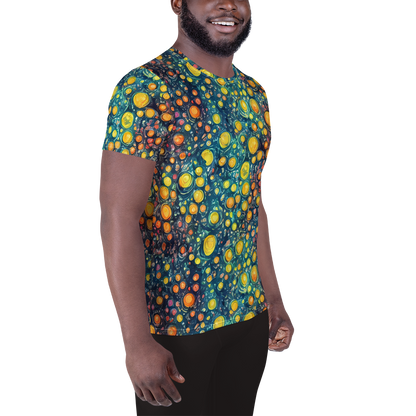 Men's Athletic T-Shirt - Starry Orbits