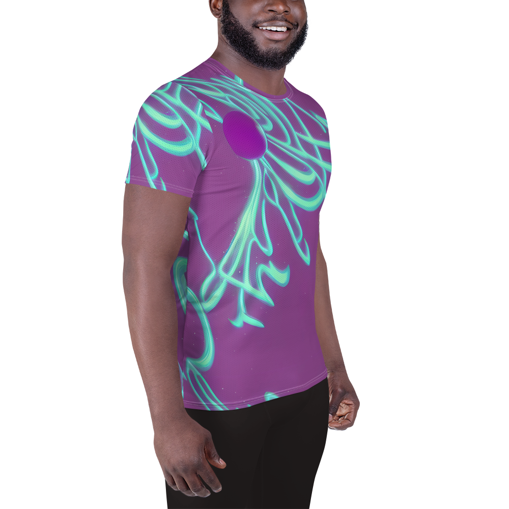 Men's Athletic T-Shirt - Neon Drift