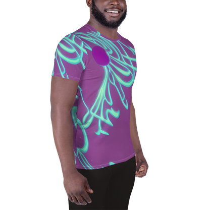 Men's Athletic T-Shirt - Neon Drift