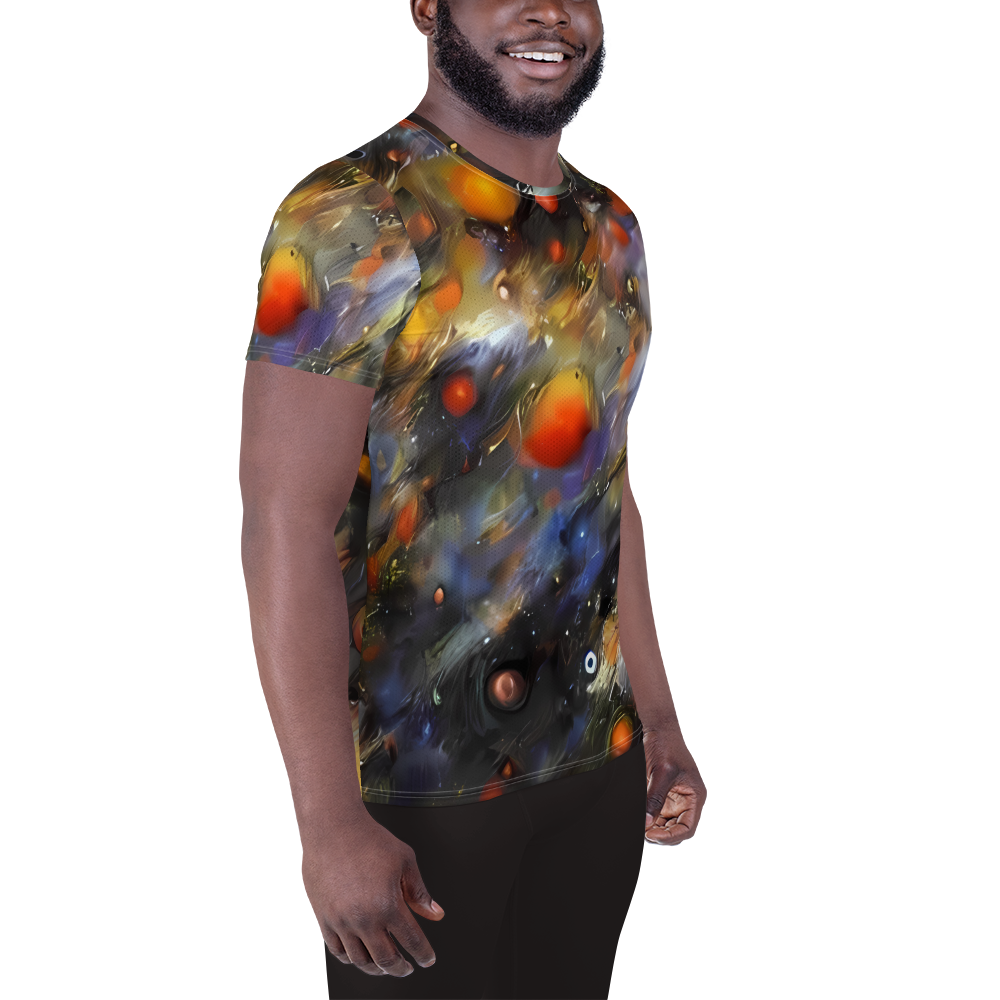 Men's Athletic T-Shirt - Brushstroke Blaze