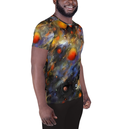 Men's Athletic T-Shirt - Brushstroke Blaze