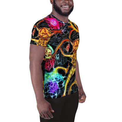 Men's Athletic T-Shirt - Psychedelic Pulsar