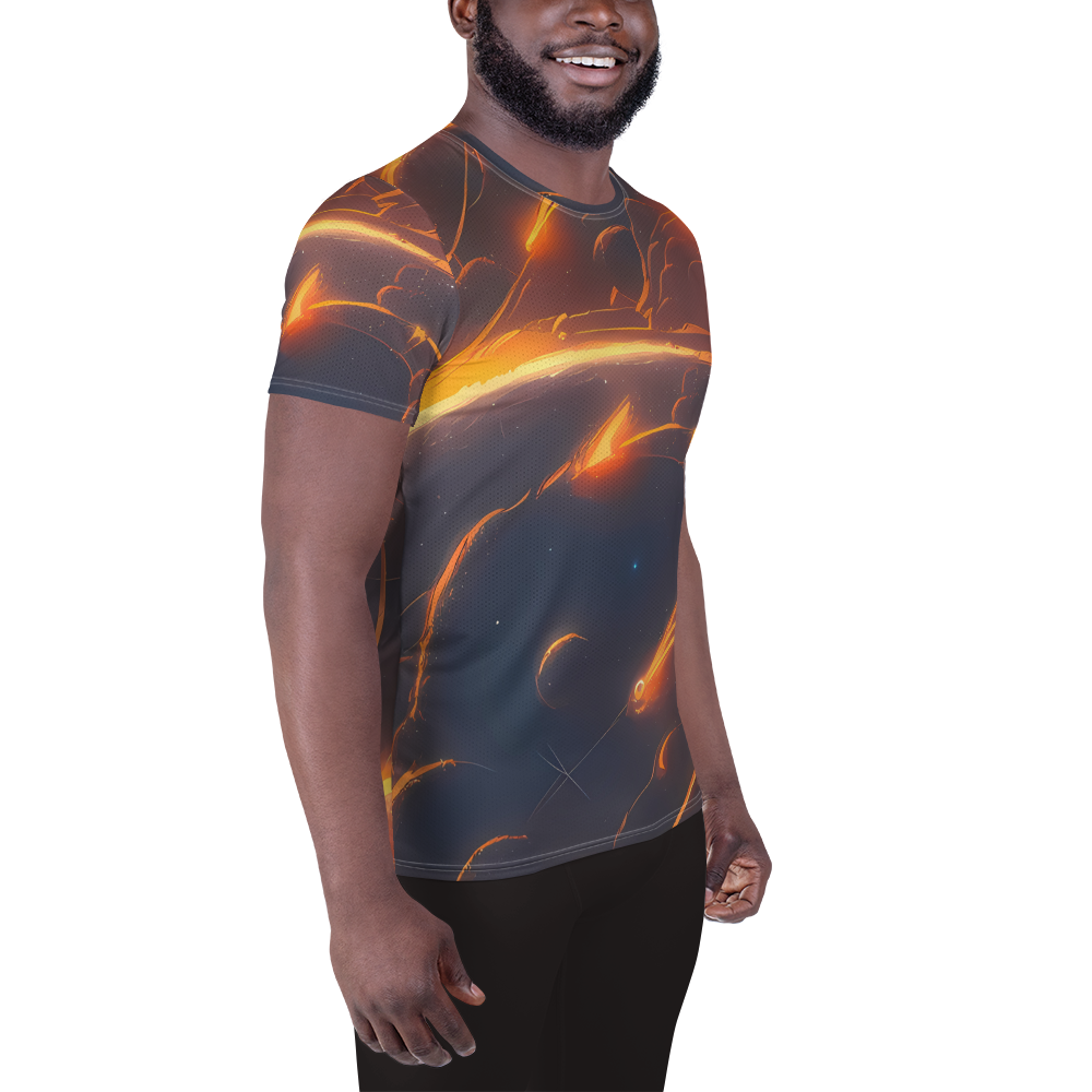 Men's Athletic T-Shirt - Inferno Spirals