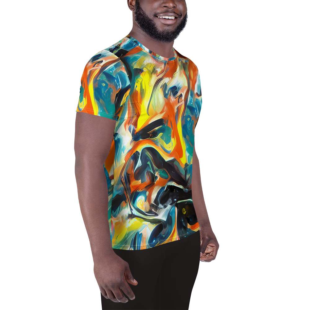 Men's Athletic T-Shirt - Chromatic Vortex