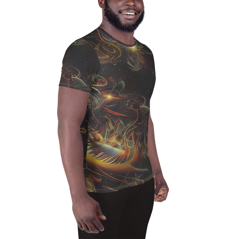 Men's Athletic T-Shirt - Galactic Swirl