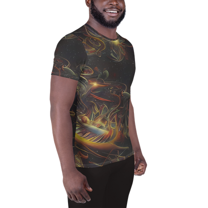 Men's Athletic T-Shirt - Galactic Swirl