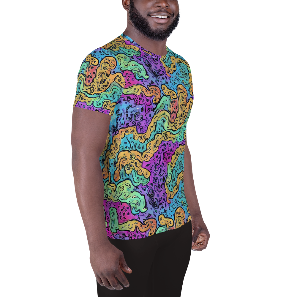 Men's Athletic T-Shirt - Intergalactic Graffiti