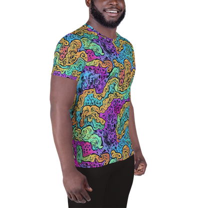 Men's Athletic T-Shirt - Intergalactic Graffiti