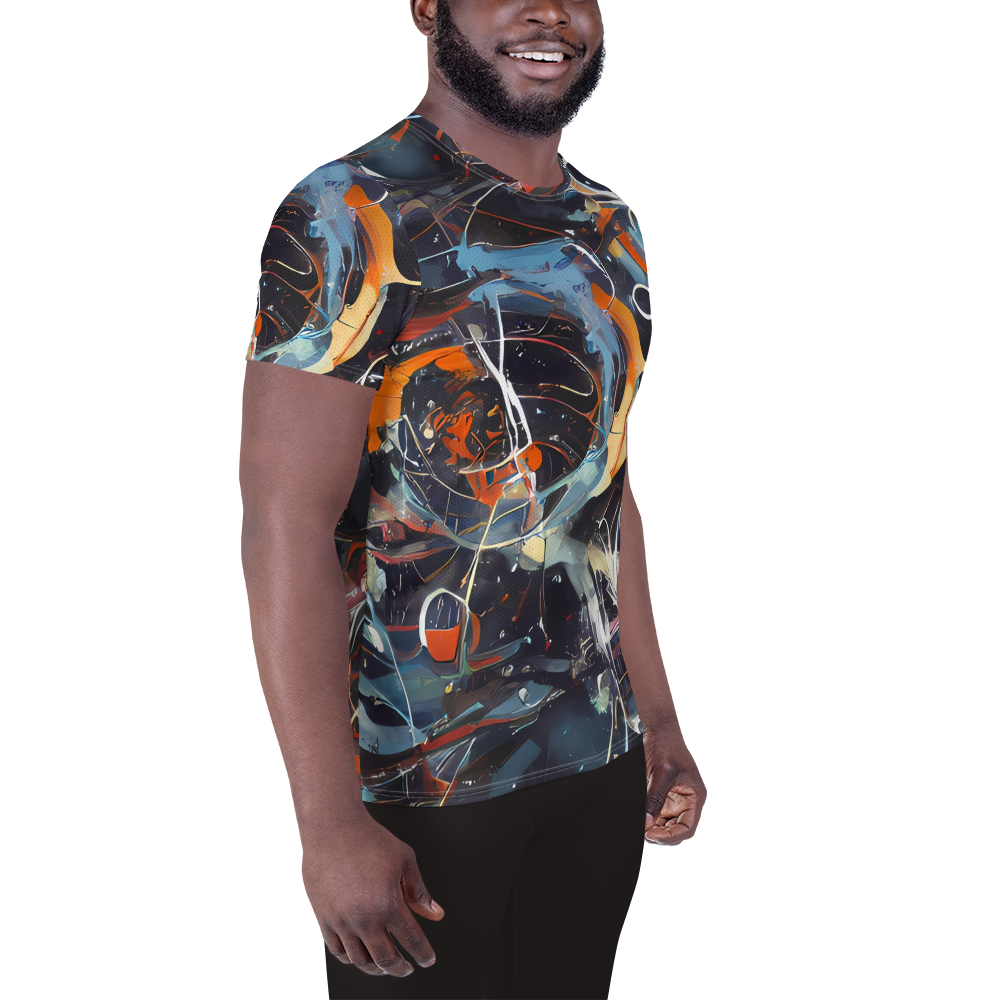 Men's Athletic T-Shirt - Neo-Splash Labyrinth