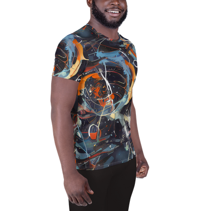 Men's Athletic T-Shirt - Neo-Splash Labyrinth