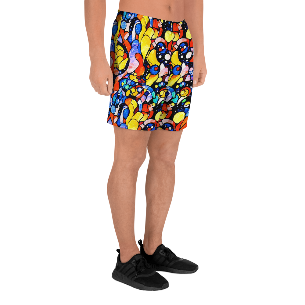 Men's Athletic Shorts - Supernova Symphony