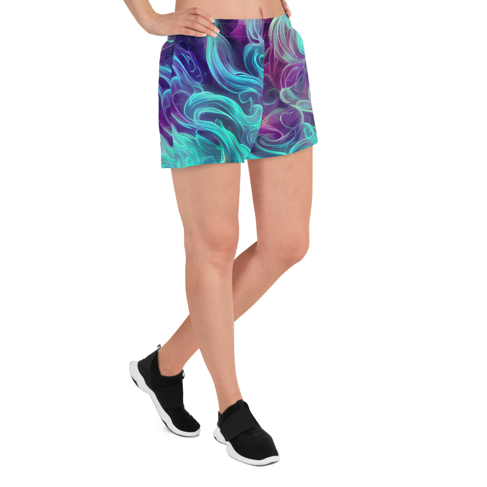 Women’s Athletic Shorts - Galactic Bloom