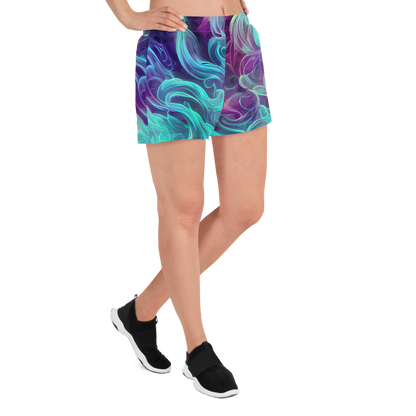 Women’s Athletic Shorts - Galactic Bloom