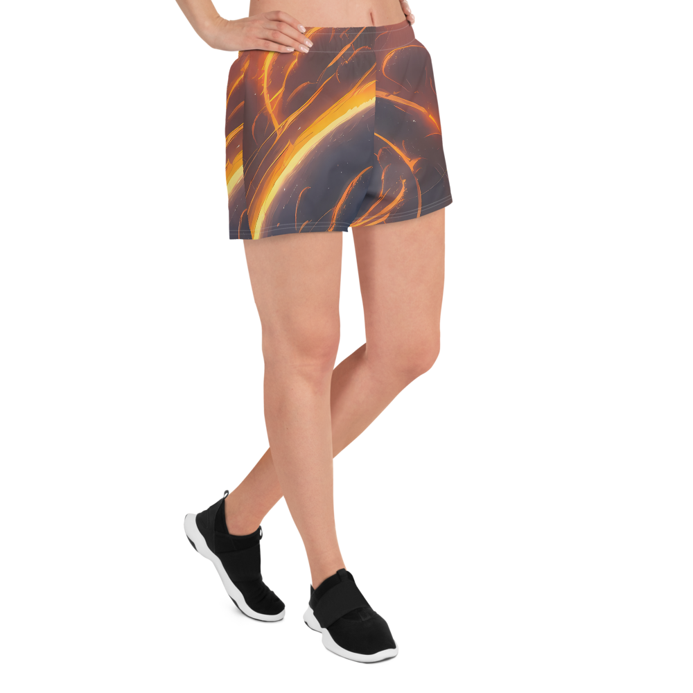 Women’s Athletic Shorts - Inferno Spirals