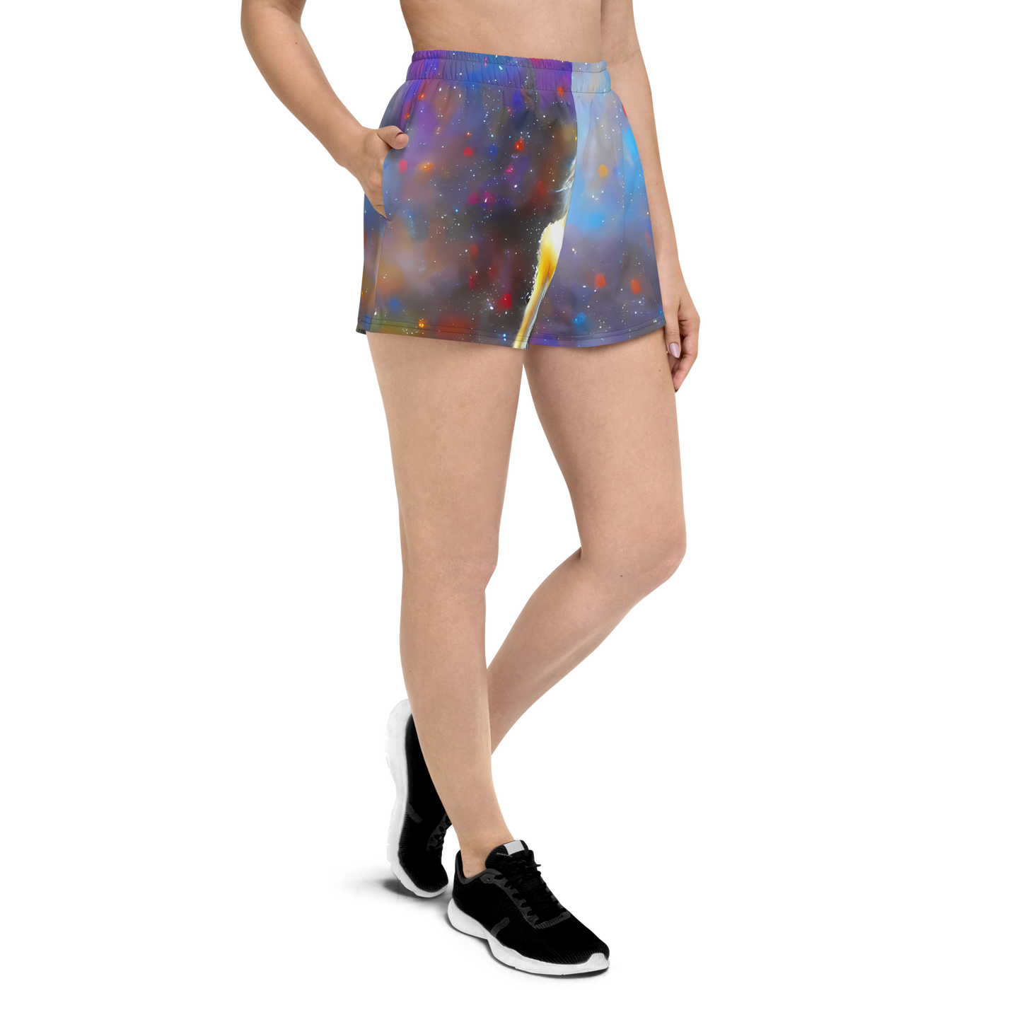 Women’s Athletic Shorts - Impressionist Drift