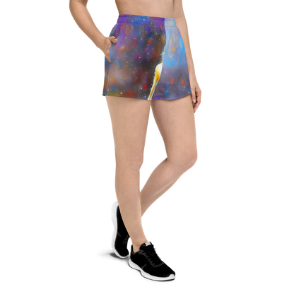 Women’s Athletic Shorts - Impressionist Drift