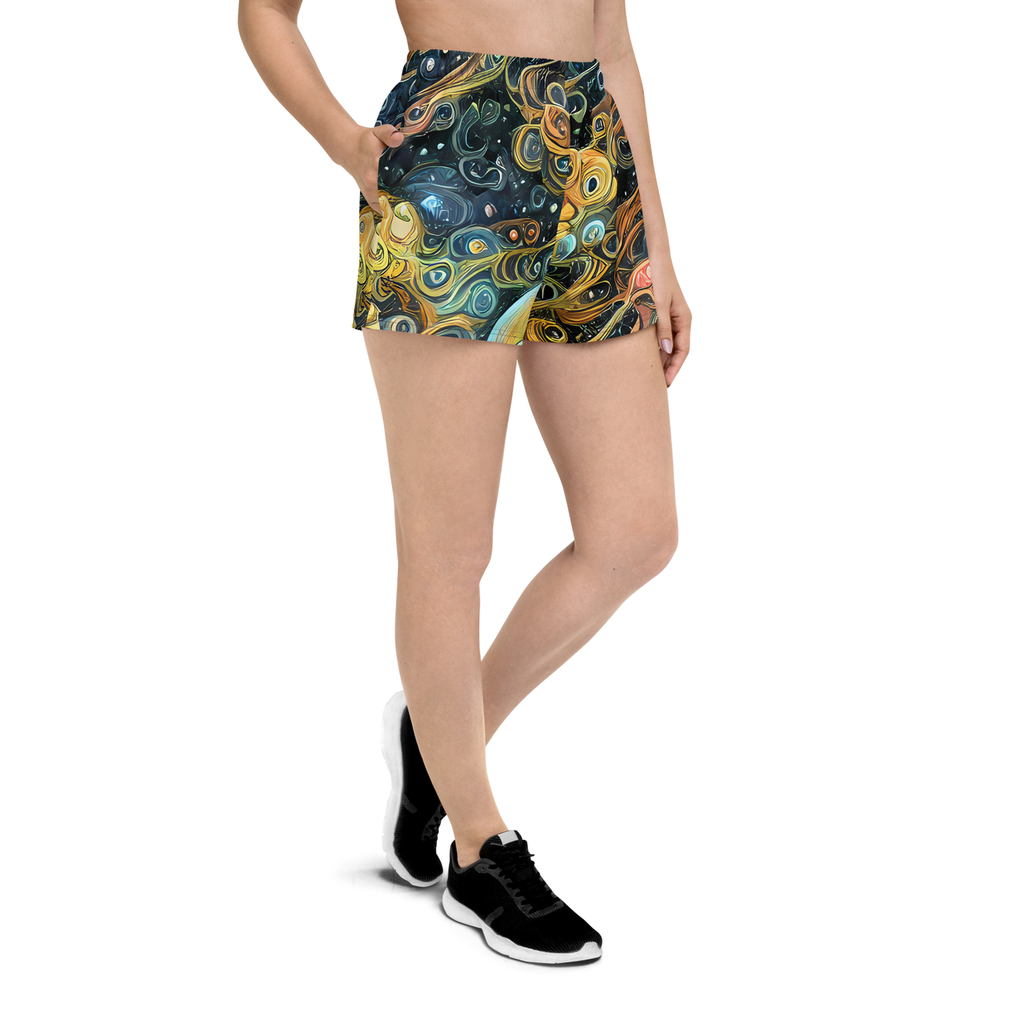 Women’s Athletic Shorts - Wild Cosmos