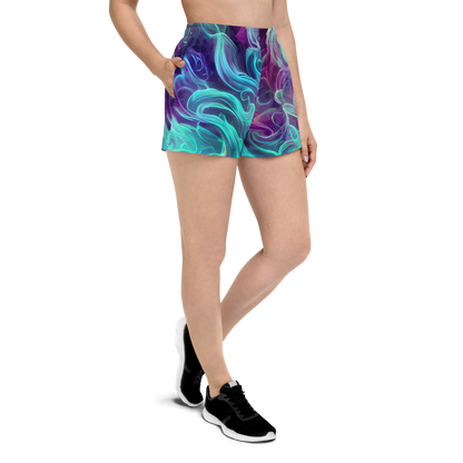 Women’s Athletic Shorts - Galactic Bloom