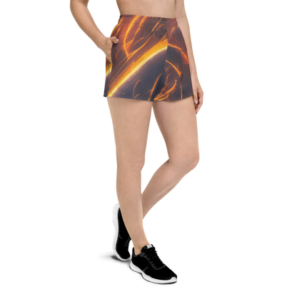 Women’s Athletic Shorts - Inferno Spirals