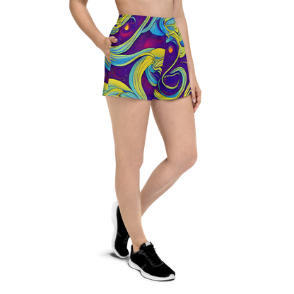 Women’s Athletic Shorts - Stellar Swirls