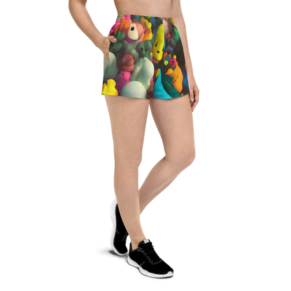 Women’s Athletic Shorts - Bubble Pop Art