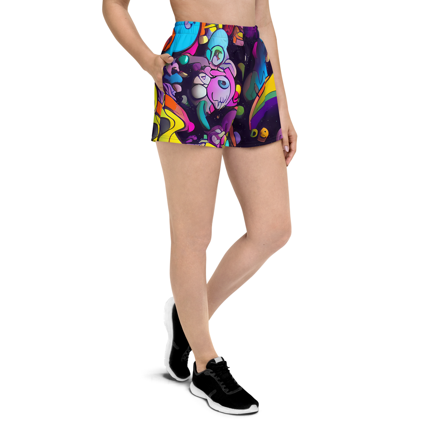 Women’s Athletic Shorts - Galactic Playground