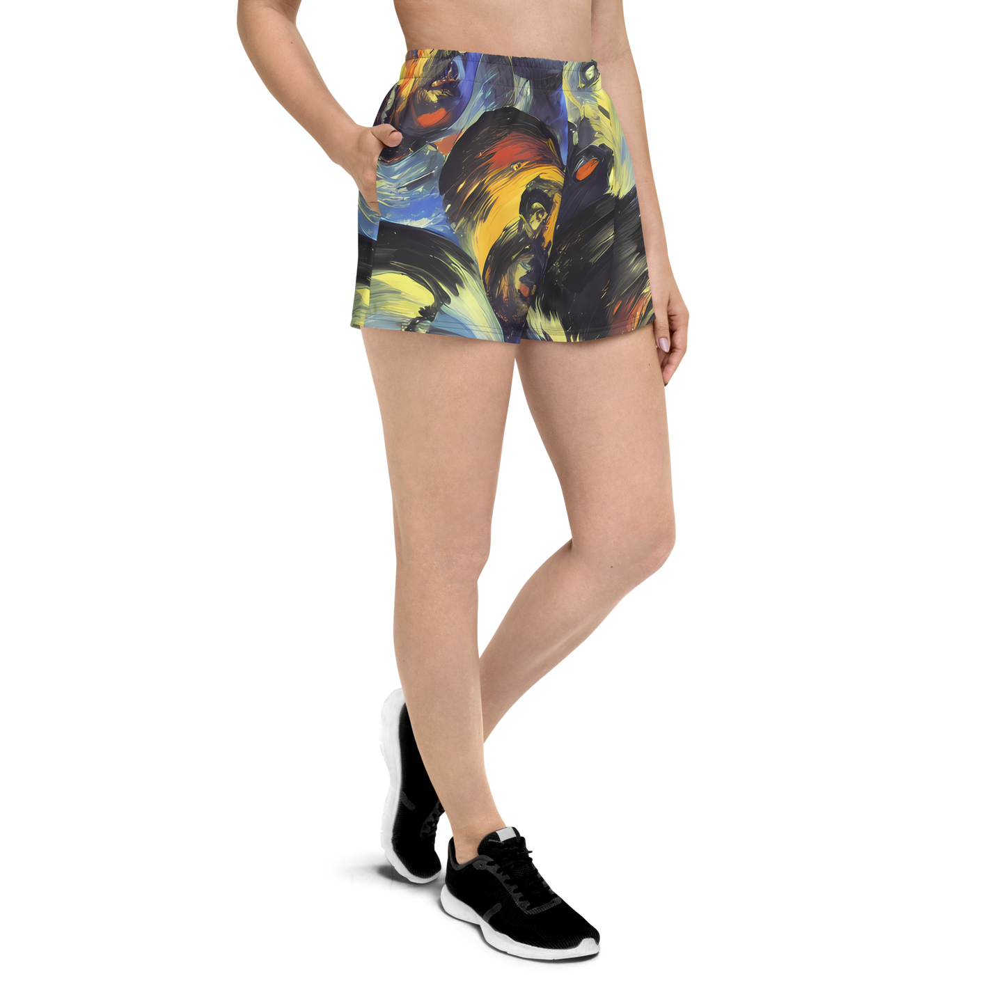 Women’s Athletic Shorts - Cosmic Visages