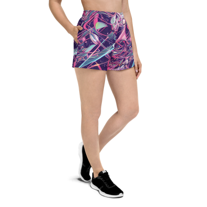 Women’s Athletic Shorts - Neo-Tokyo Twirl