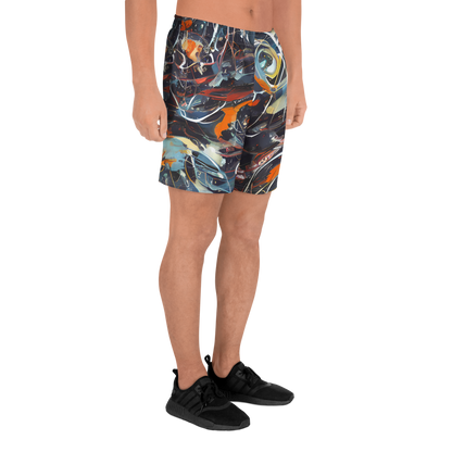 Men's Athletic Shorts - Neo-Splash Labyrinth