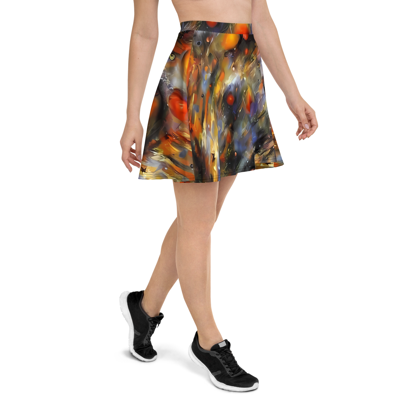 Skater Skirt - Brushstroke Blaze