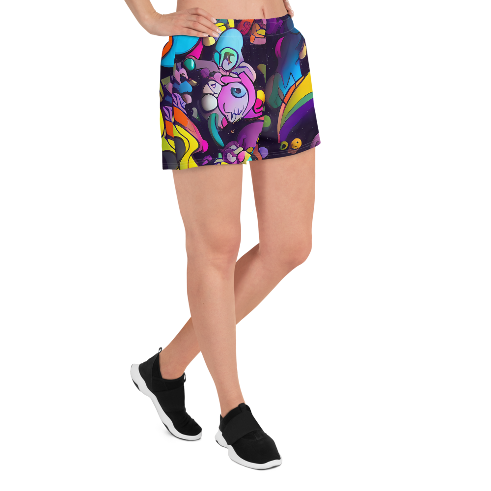 Women’s Athletic Shorts - Galactic Playground