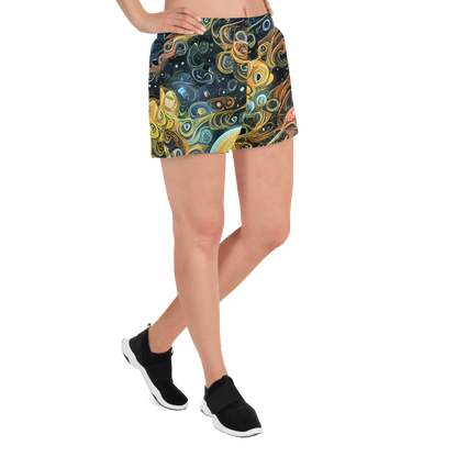 Women’s Athletic Shorts - Wild Cosmos