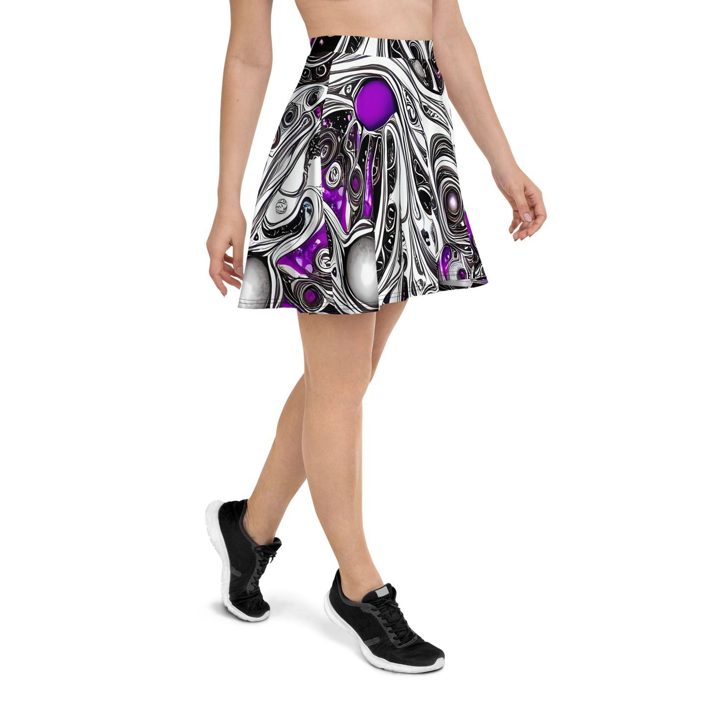 Skater Skirt - Neo-Noir Waves