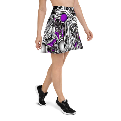 Skater Skirt - Neo-Noir Waves