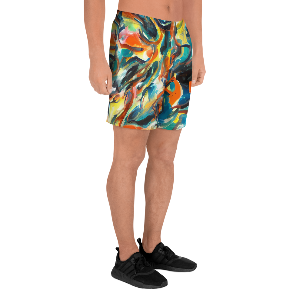 Men's Athletic Shorts - Chromatic Vortex