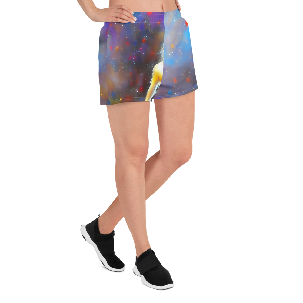 Women’s Athletic Shorts - Impressionist Drift