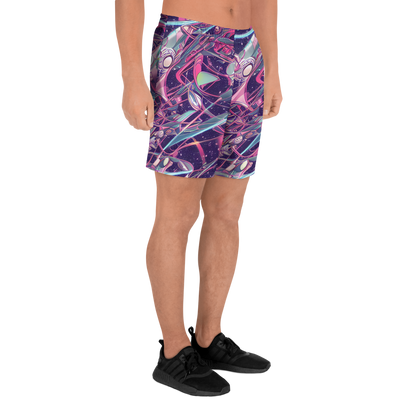 Men's Athletic Shorts - Neo-Tokyo Twirl