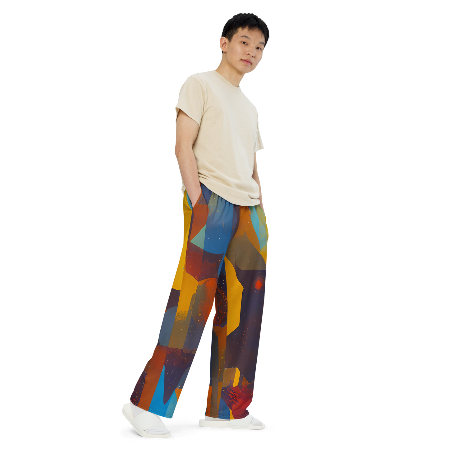 Wide-Leg Pants - Cubist Dusk