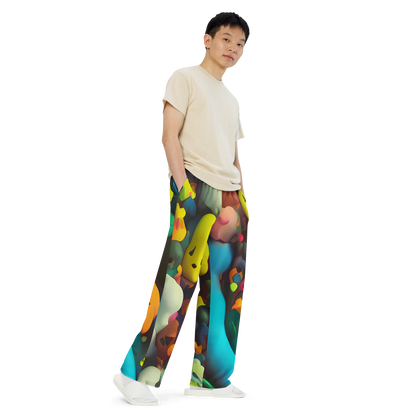 Wide-Leg Pants - Bubble Pop Art