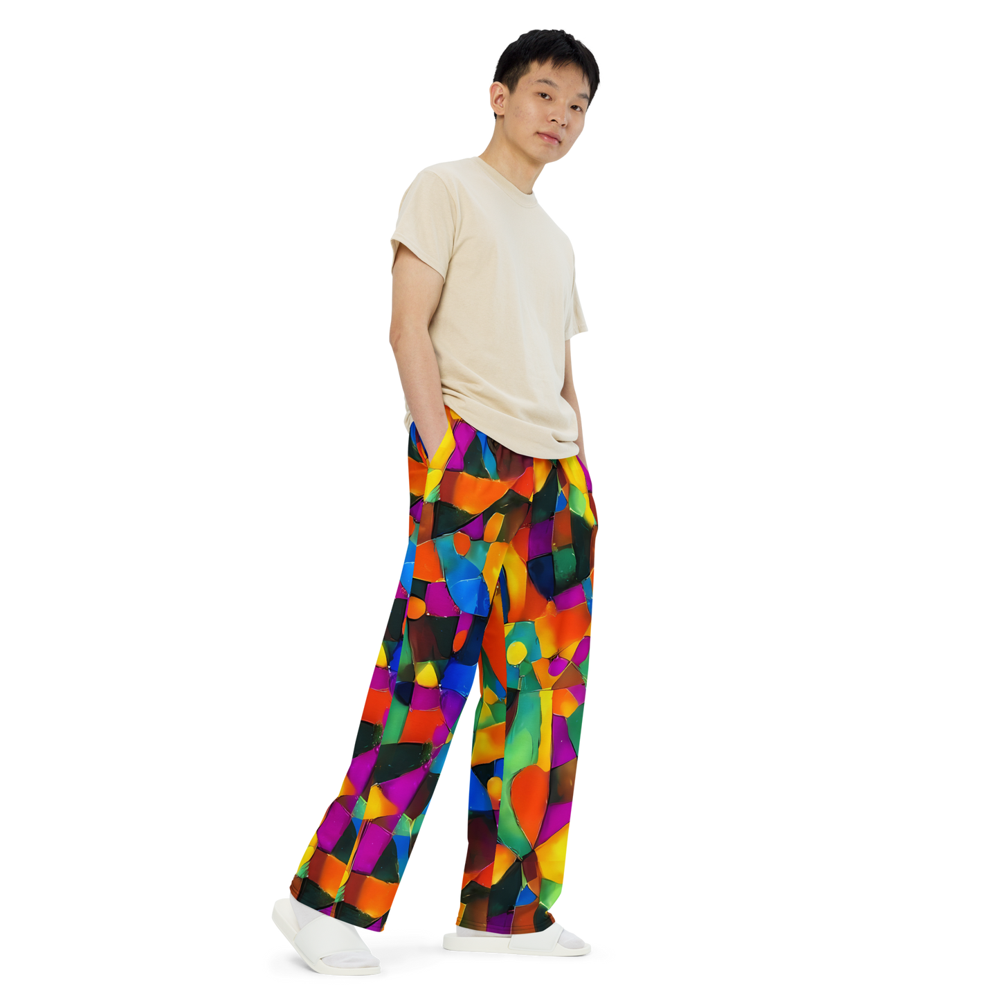 Wide-Leg Pants - Galactic Jigsaw