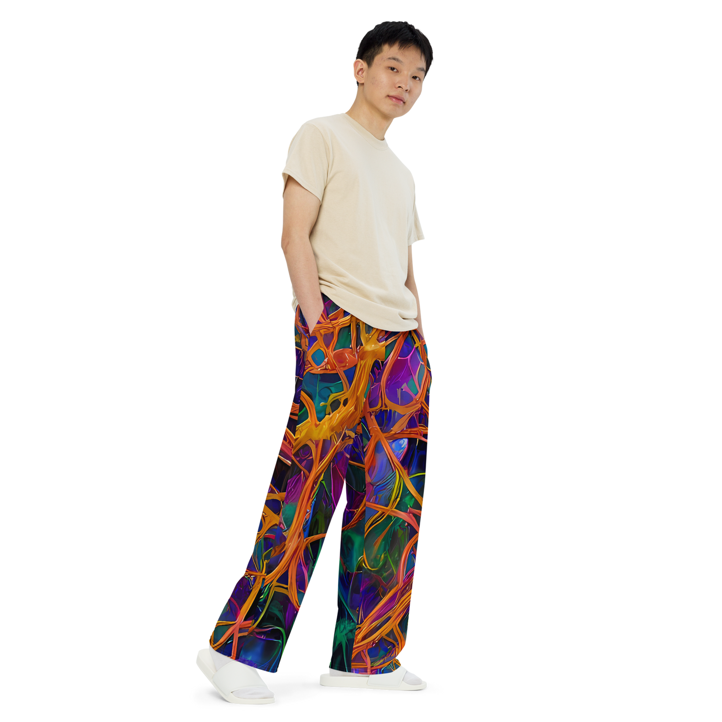 Wide-Leg Pants - Spectral Weave