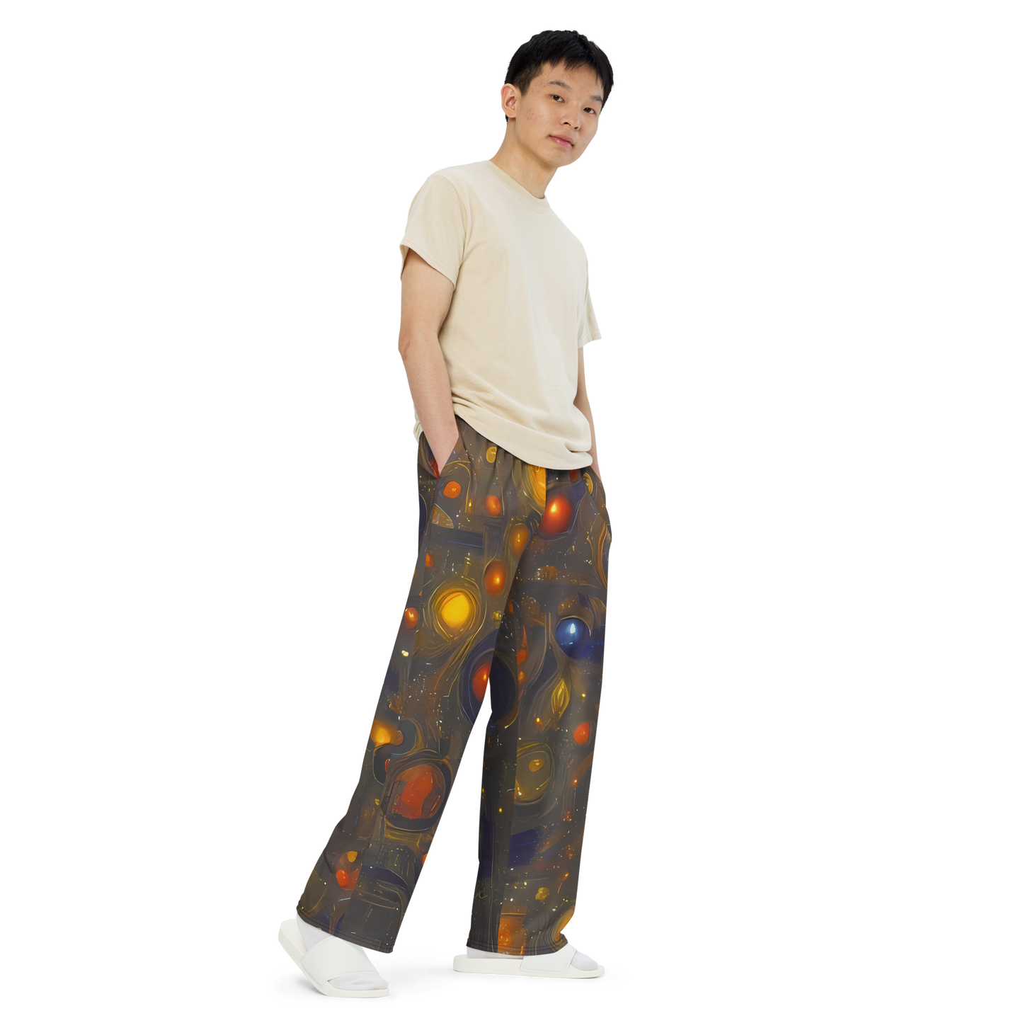 Wide-Leg Pants - Chromal Flux